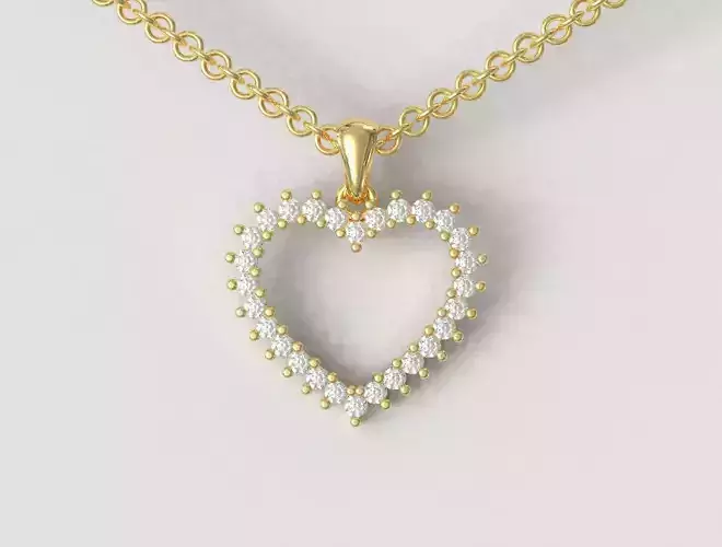 Heart Diamond Pendant