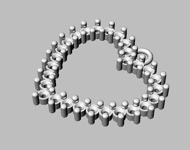 Heart Diamond Pendant 3D print model_21