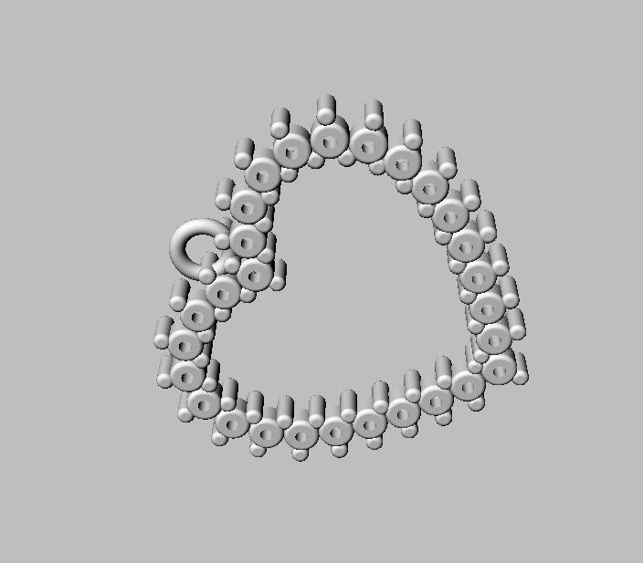 Heart Diamond Pendant 3D print model_19