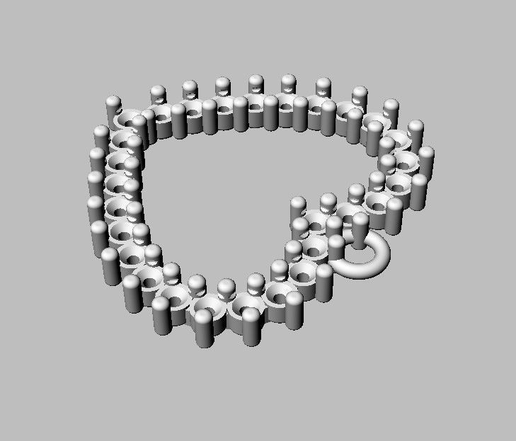 Heart Diamond Pendant 3D print model_16