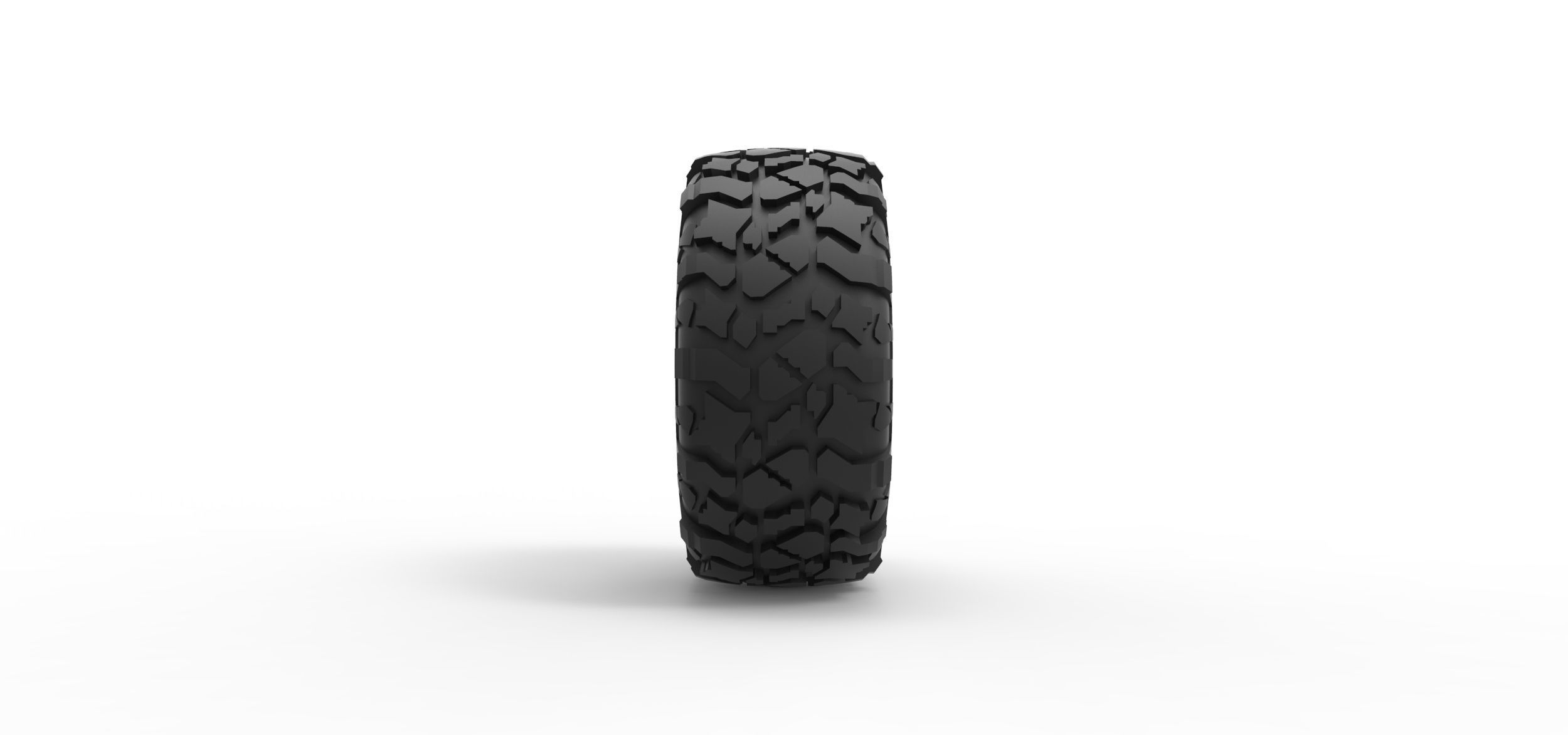 Offroad tire 114 Scale 1 to 25 3D print model_3