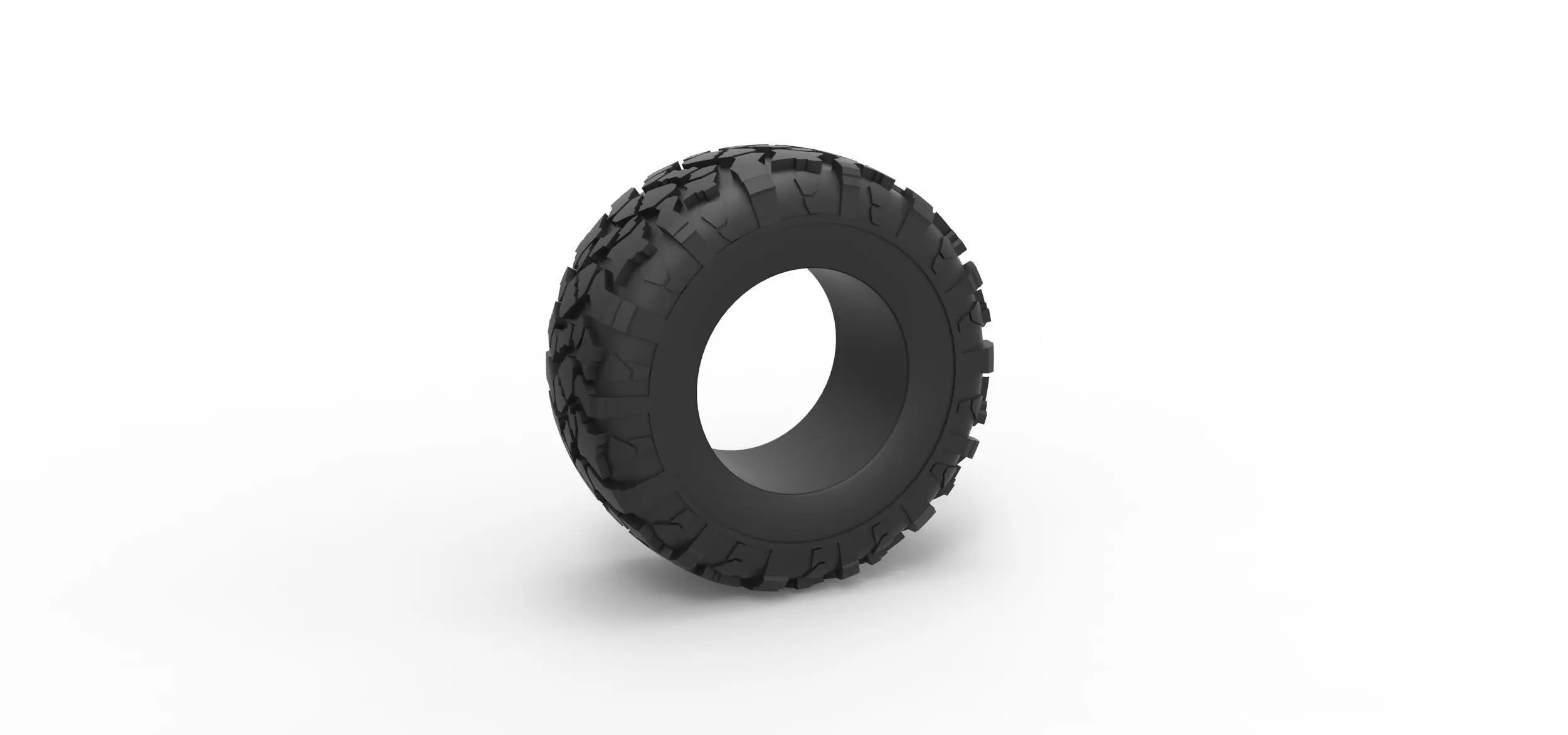 Offroad tire 114 Scale 1 to 25 3D print model_0