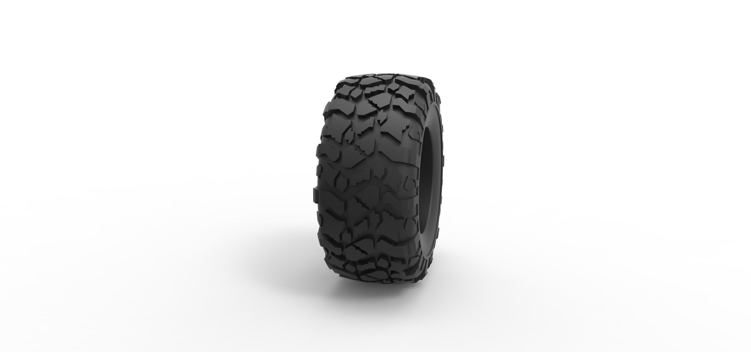 Offroad tire 114 Scale 1 to 25 3D print model_2