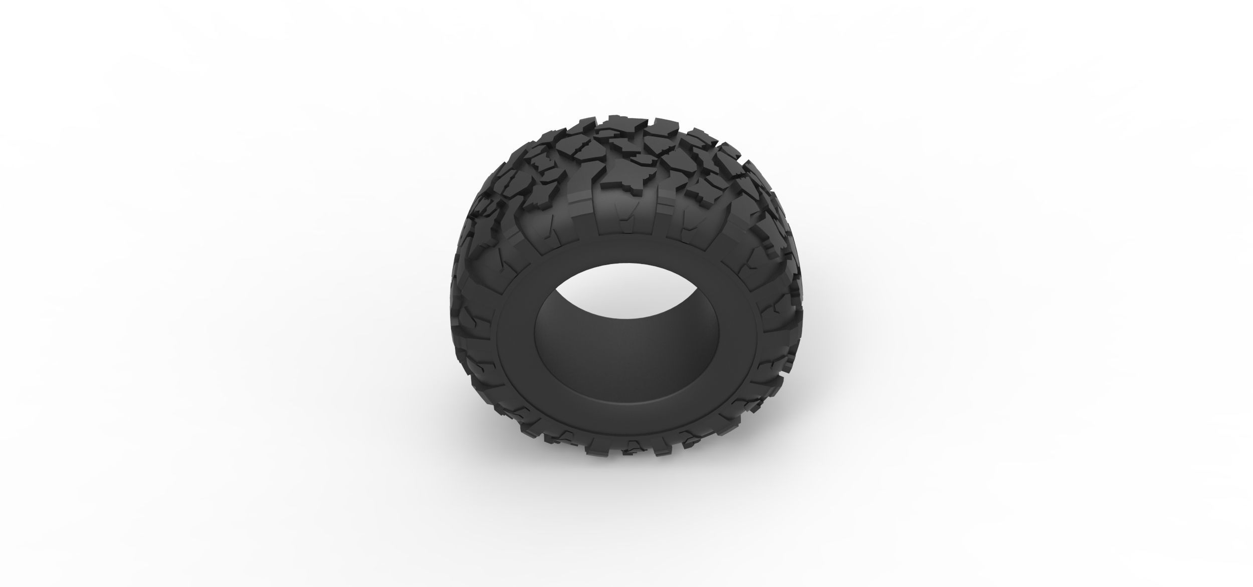 Offroad tire 114 Scale 1 to 25 3D print model_5