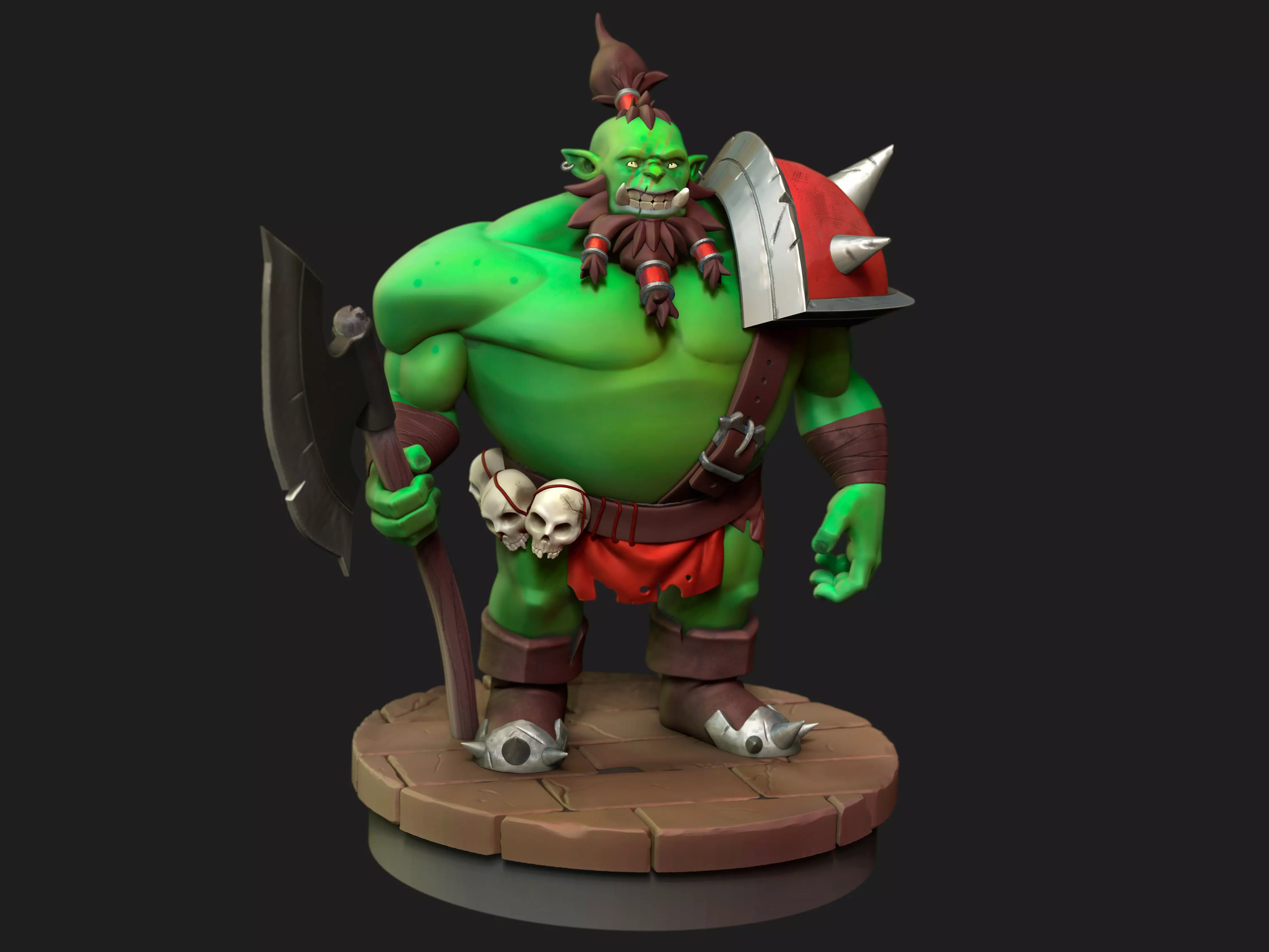 Warrior Orc  3D print model_0