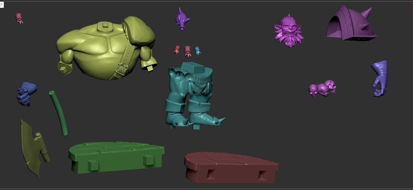 Warrior Orc  3D print model_3