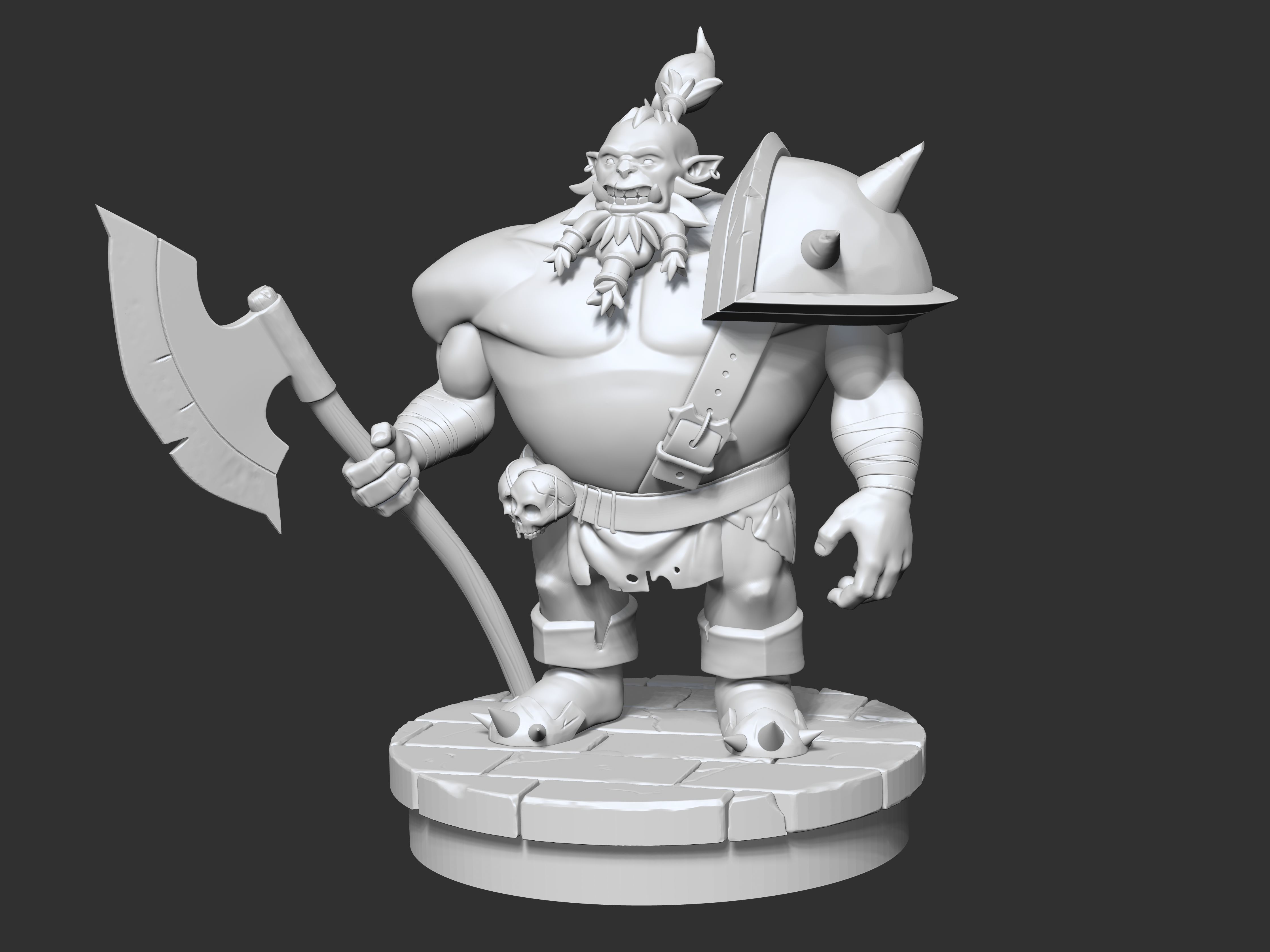 Warrior Orc  3D print model_1
