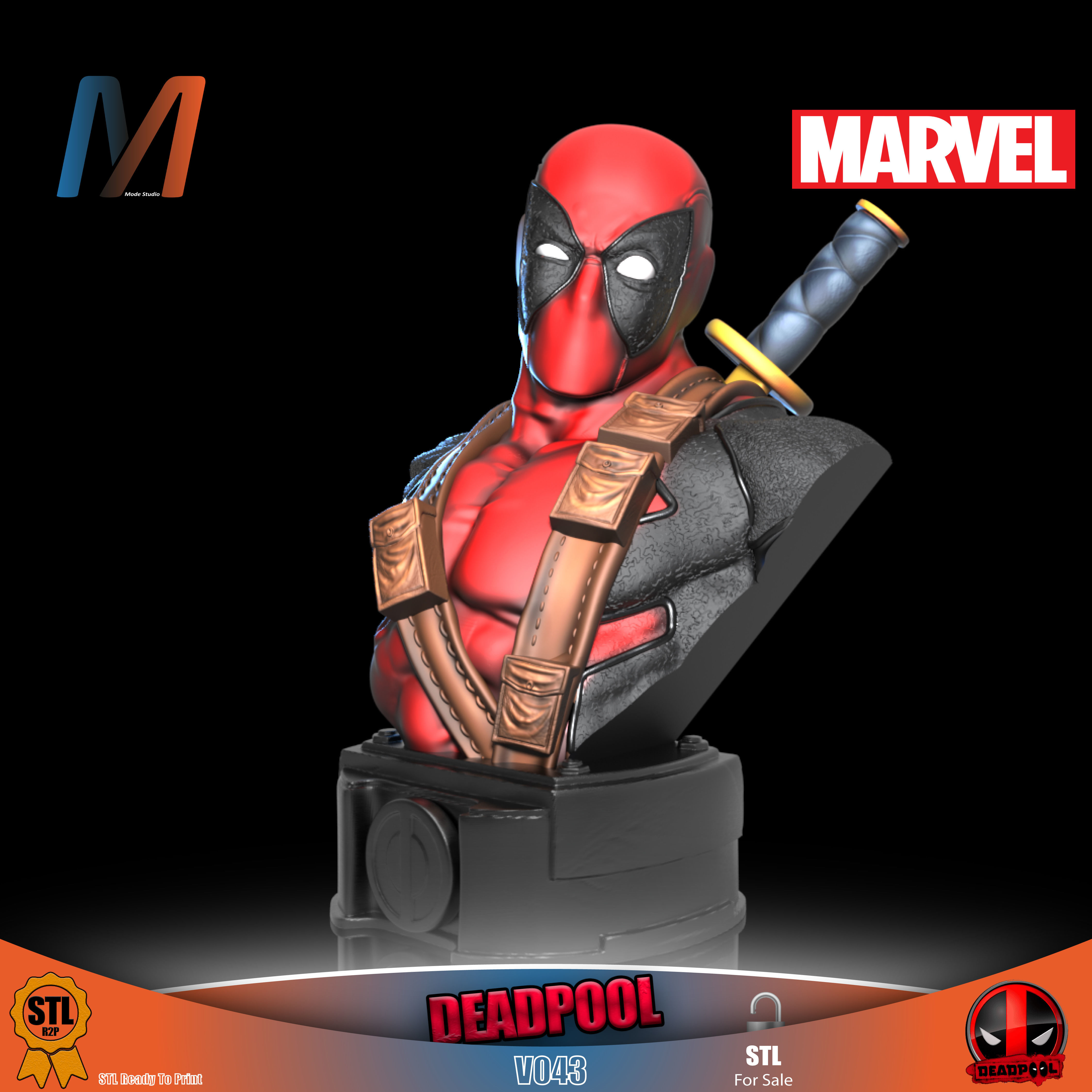 V044 - PACK X6 MARVEL DEADPOOL vs WOLVERINE 3D print model_23