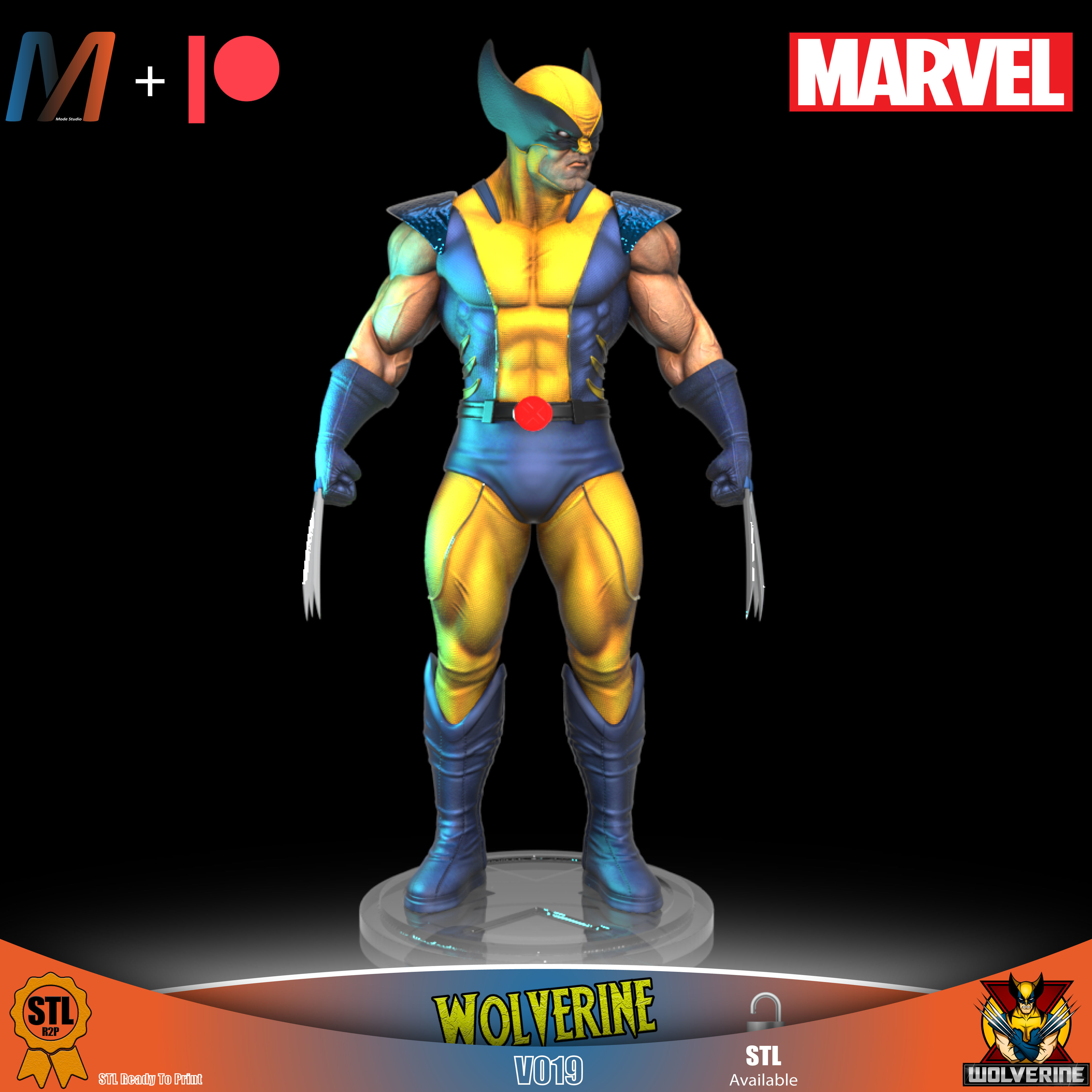 V044 - PACK X6 MARVEL DEADPOOL vs WOLVERINE 3D print model_4