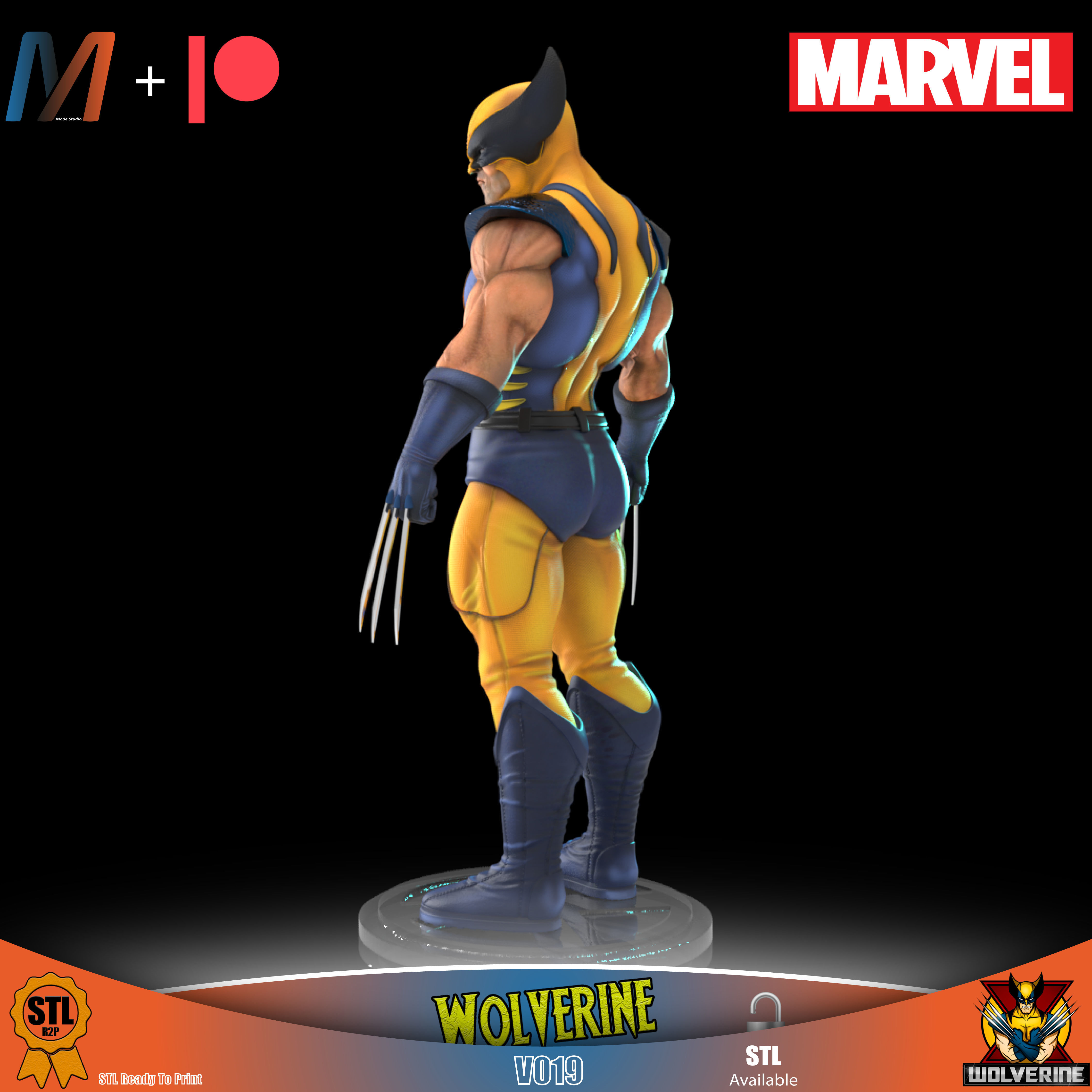 V044 - PACK X6 MARVEL DEADPOOL vs WOLVERINE 3D print model_5