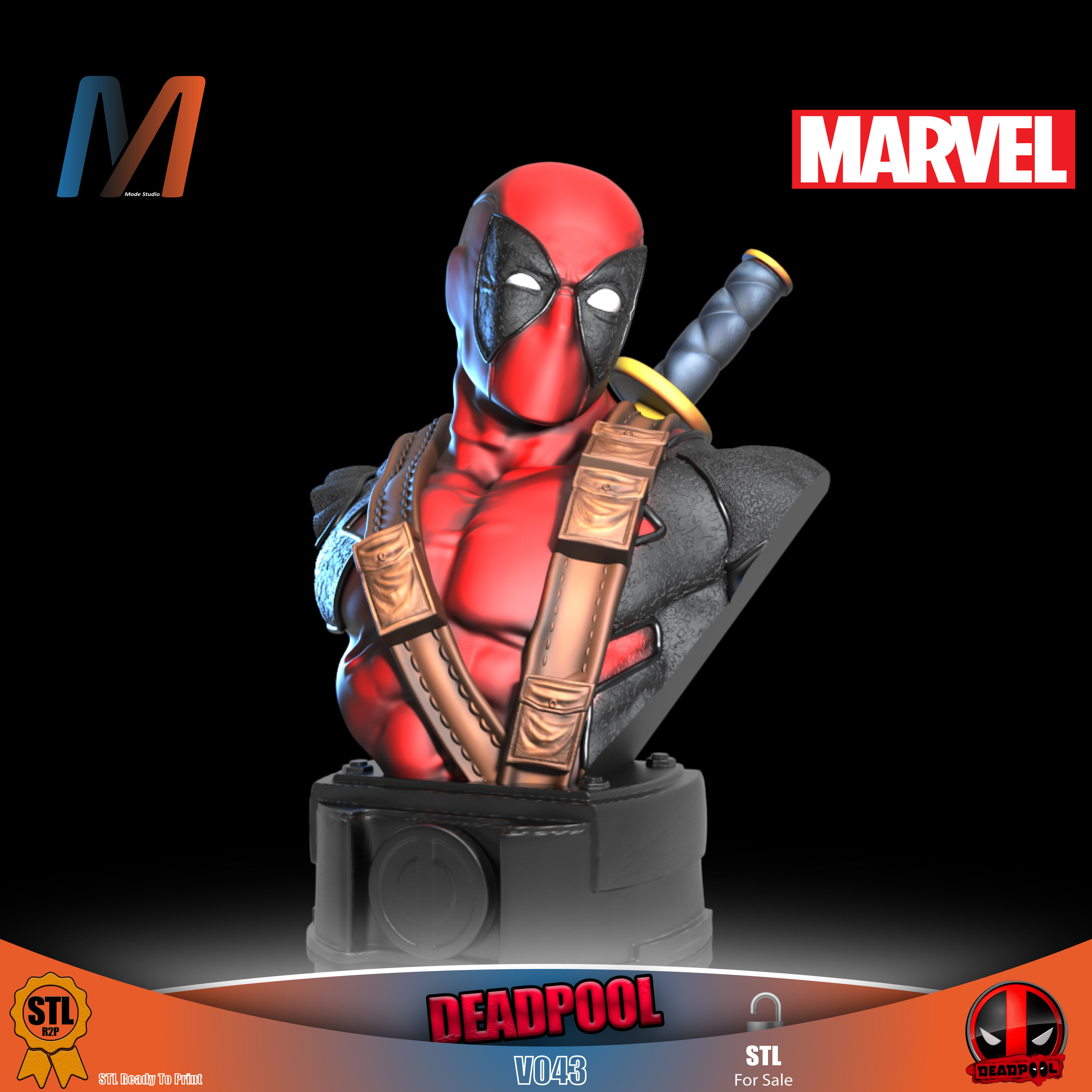 V044 - PACK X6 MARVEL DEADPOOL vs WOLVERINE 3D print model_22