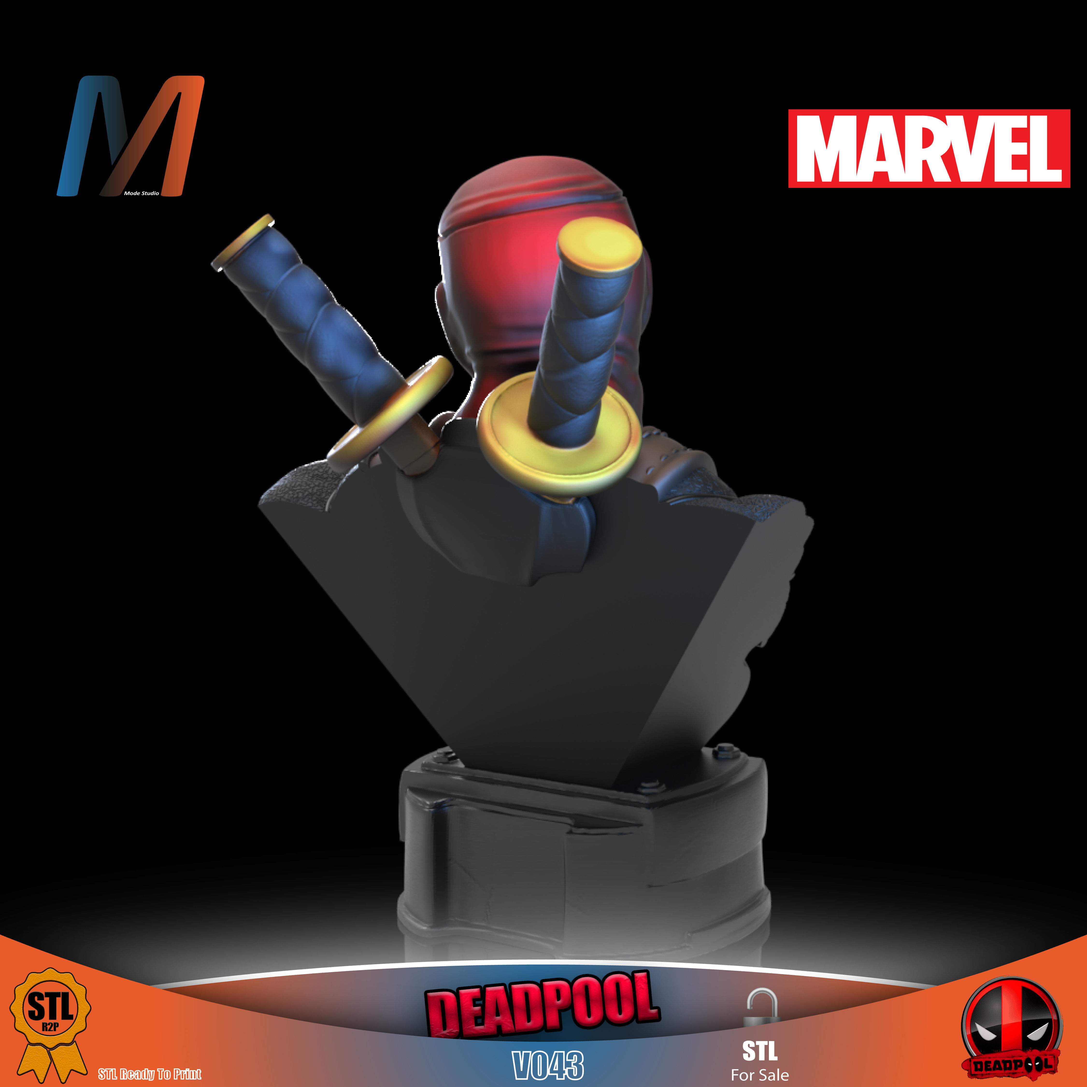 V044 - PACK X6 MARVEL DEADPOOL vs WOLVERINE 3D print model_24