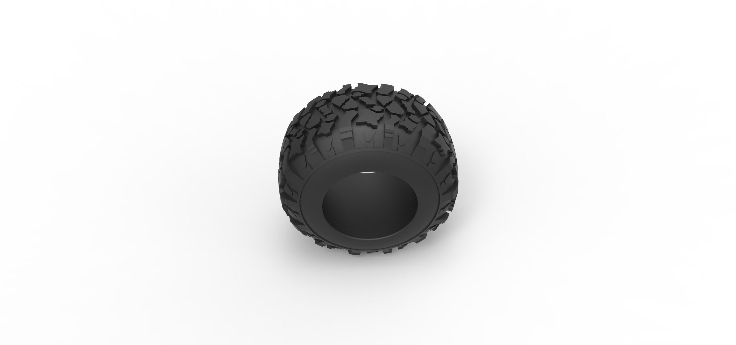 Offroad tire 115 Scale 1 to 25 3D print model_5