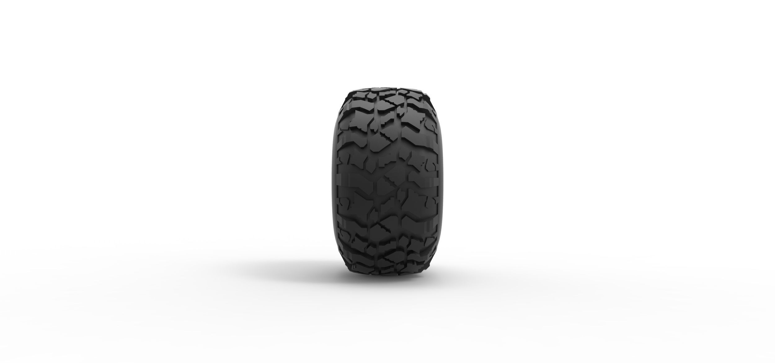 Offroad tire 115 Scale 1 to 25 3D print model_3
