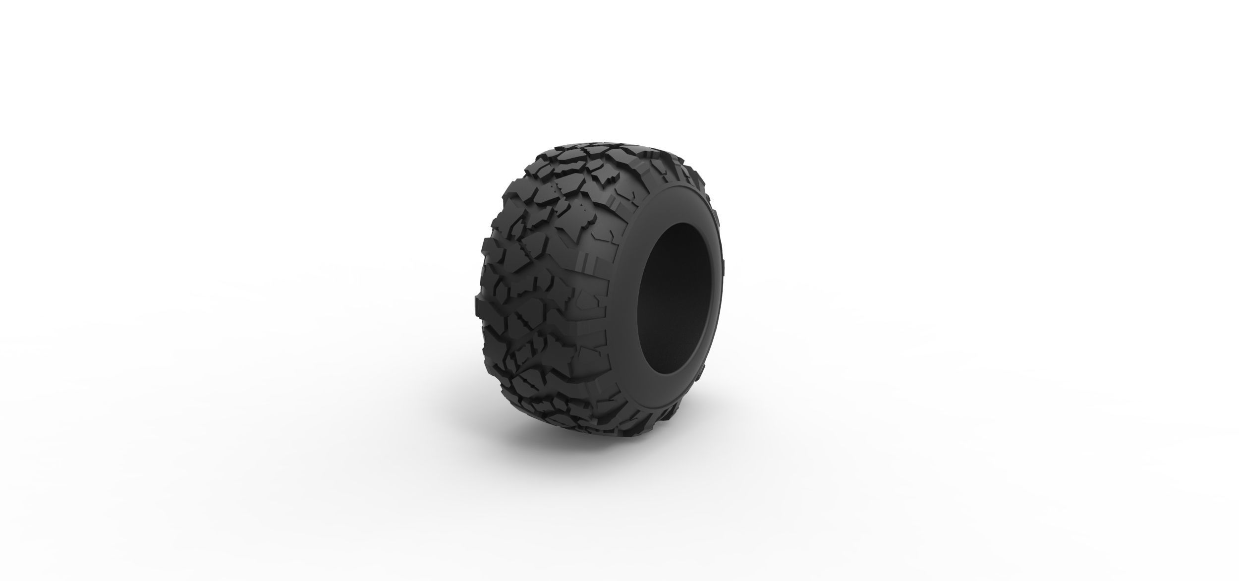 Offroad tire 115 Scale 1 to 25 3D print model_1