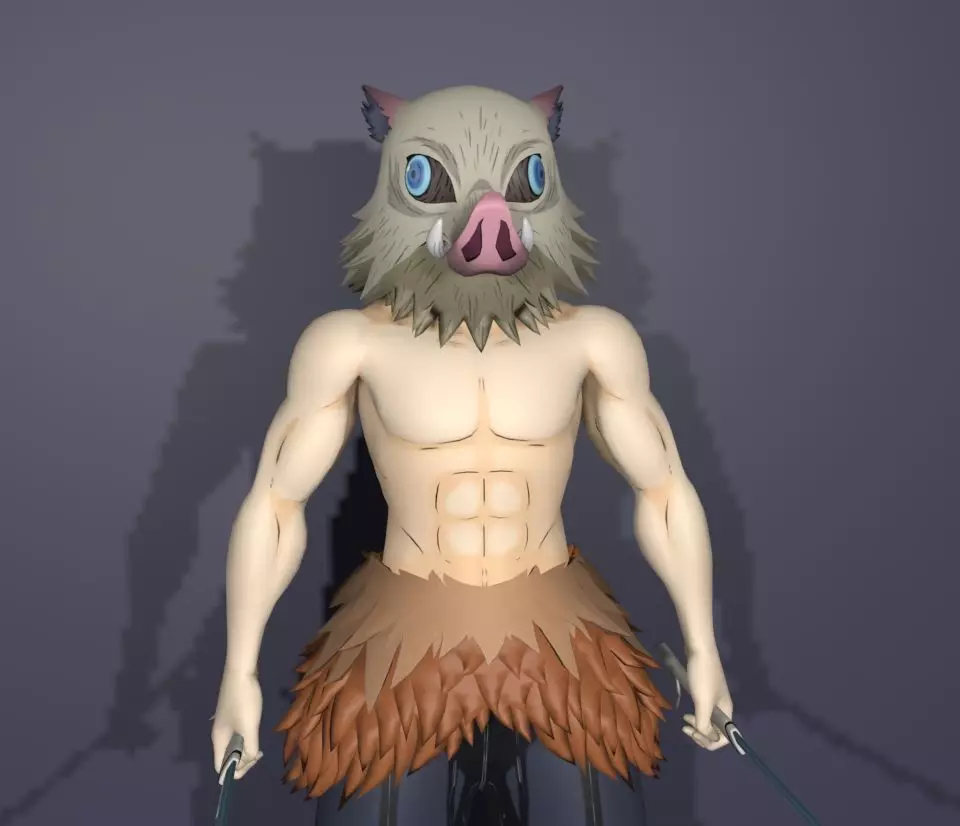inosuke hashibira 3D model_0