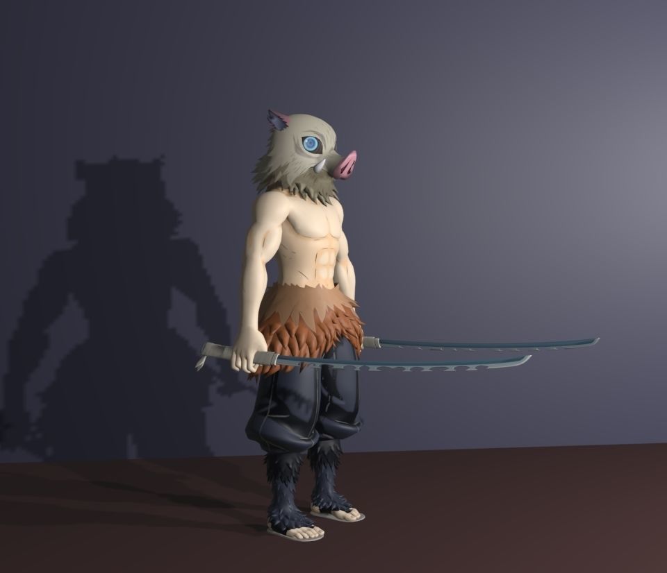 inosuke hashibira 3D model_2
