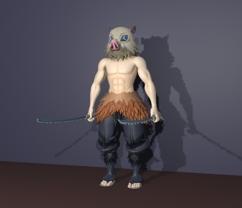 inosuke hashibira 3D model_1