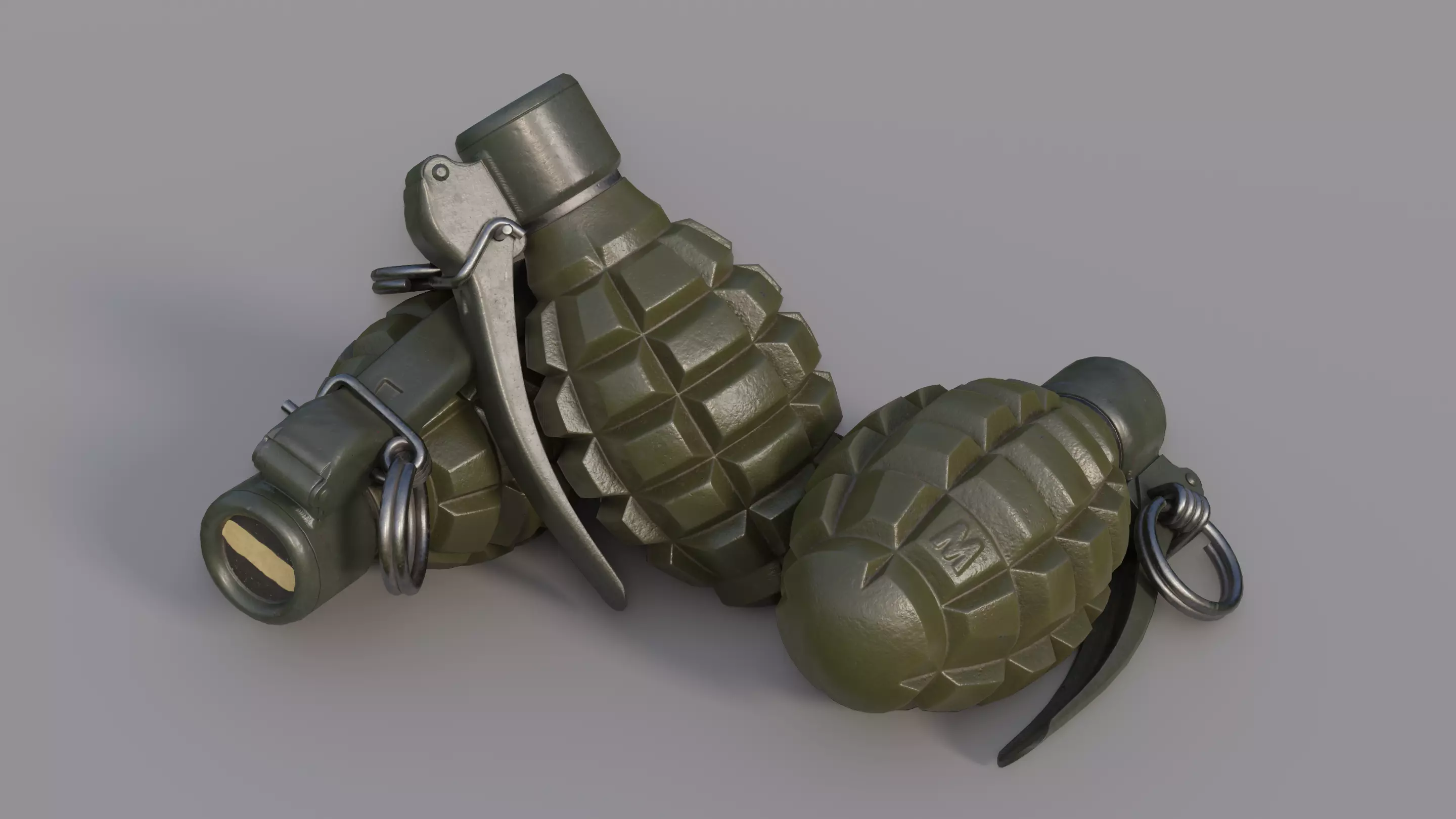 Wz 33 Hand Grenade Low-poly 3D model