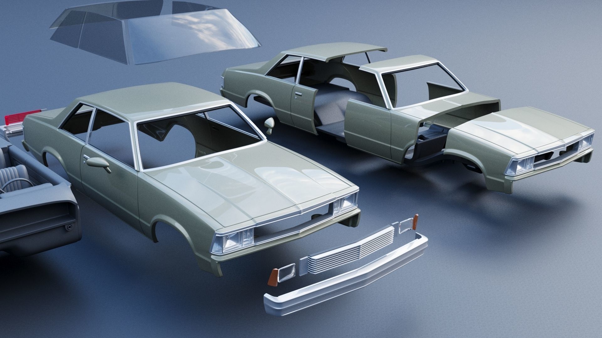Chevrolet Malibu Coupe 1981  3D print model_14