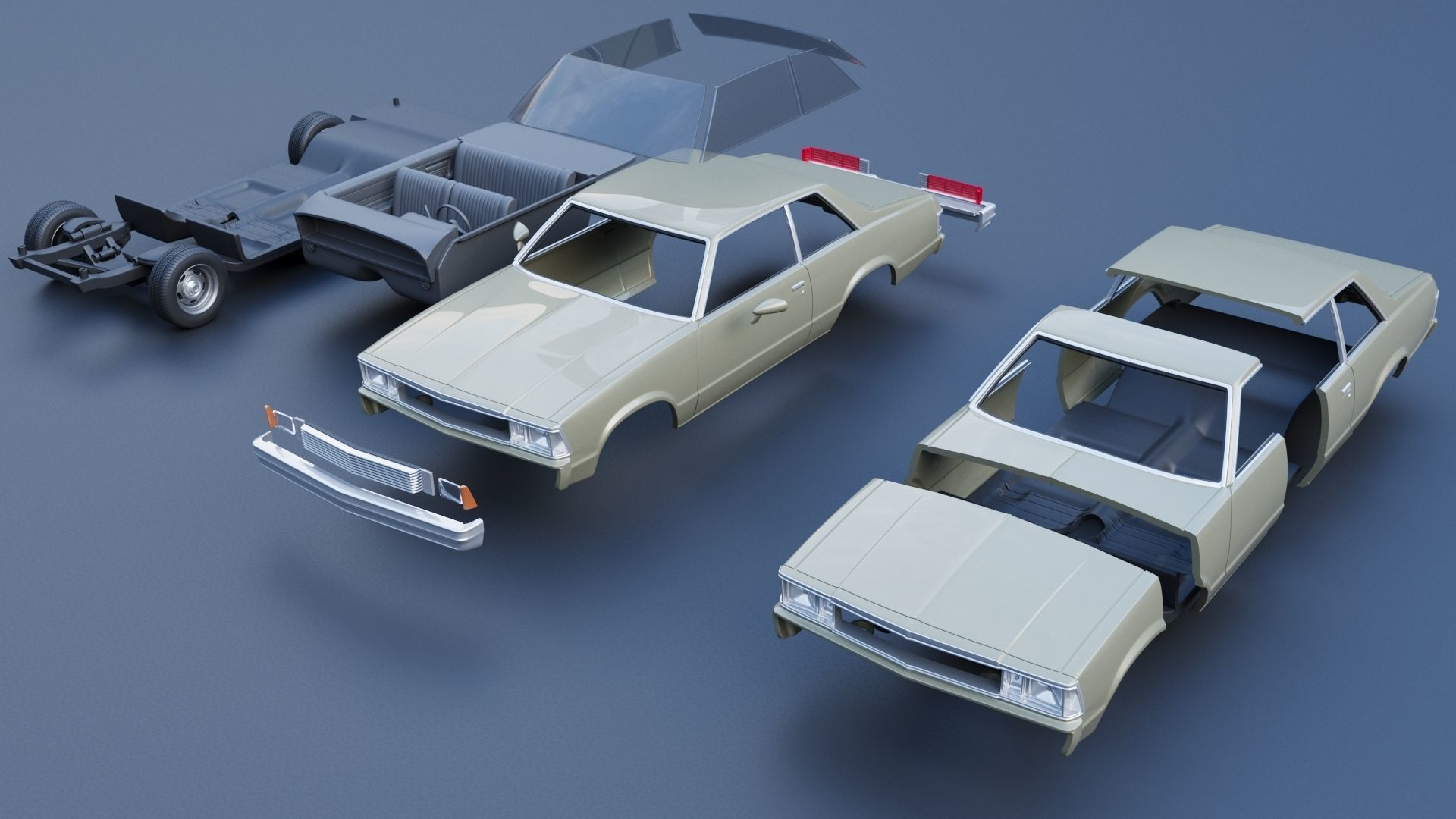 Chevrolet Malibu Coupe 1981  3D print model_10