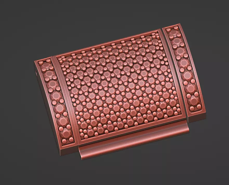 cuban chain lock clasp  21x14 3D print model_0