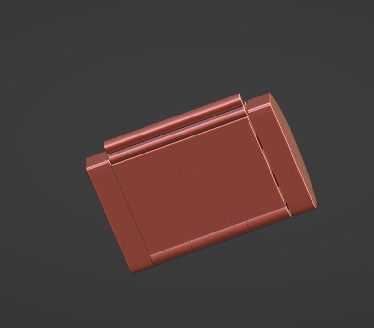 cuban chain lock clasp  21x14 3D print model_2