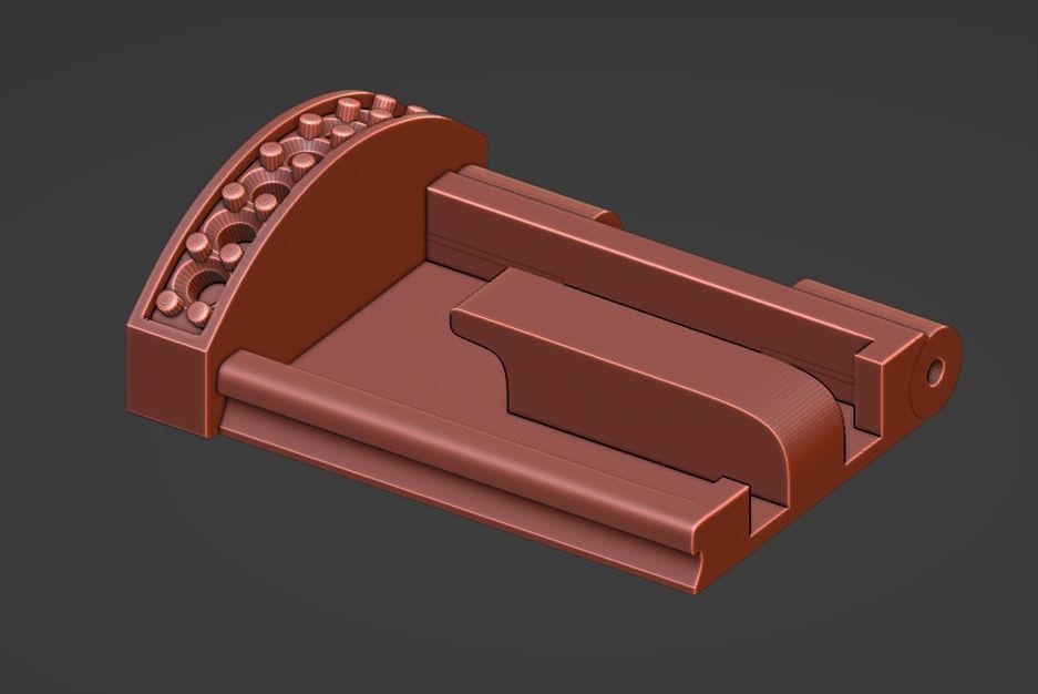 cuban chain lock clasp  21x14 3D print model_4