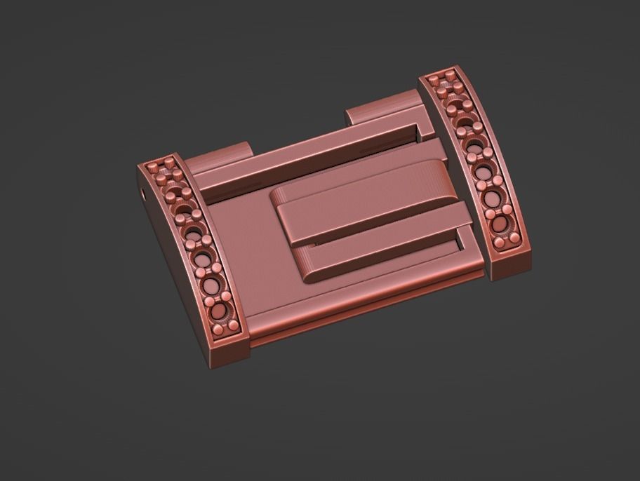 cuban chain lock clasp  21x14 3D print model_3