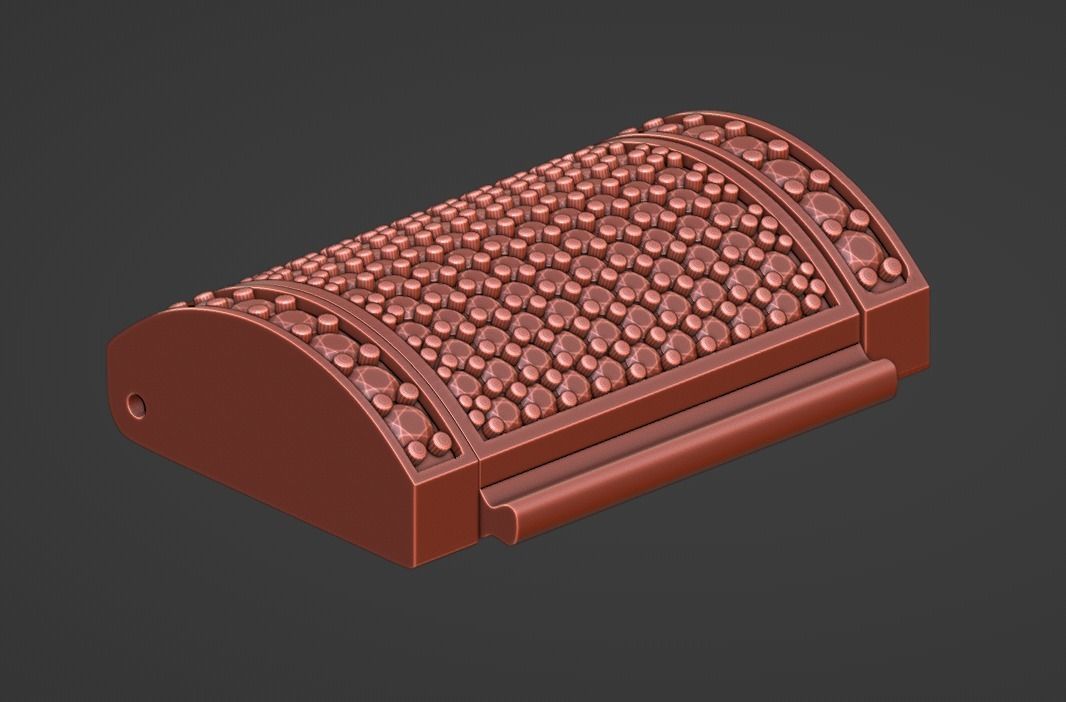 cuban chain lock clasp  21x14 3D print model_1