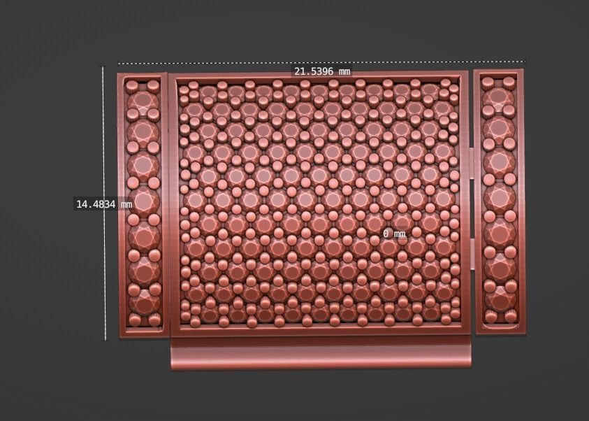 cuban chain lock clasp  21x14 3D print model_6