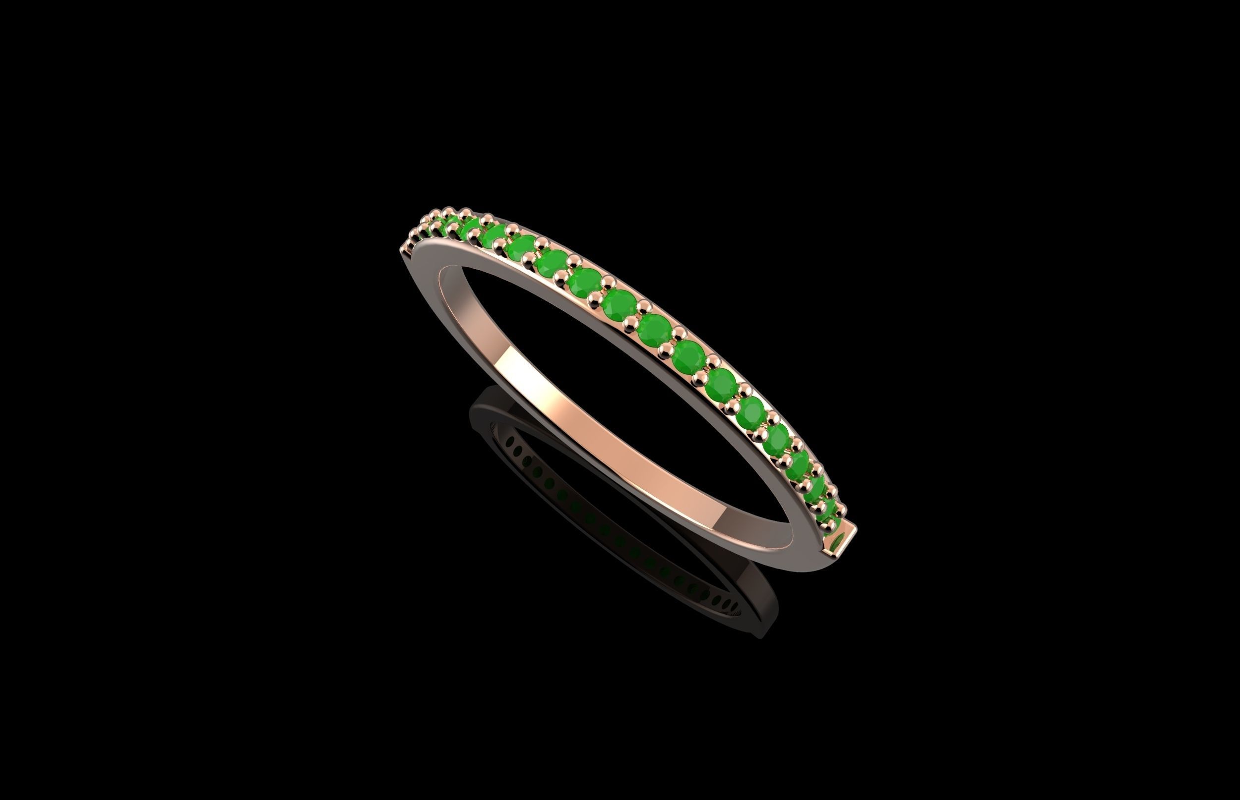 Fashion Ring With Brilliants 3D Print Model Free 3D print model_5
