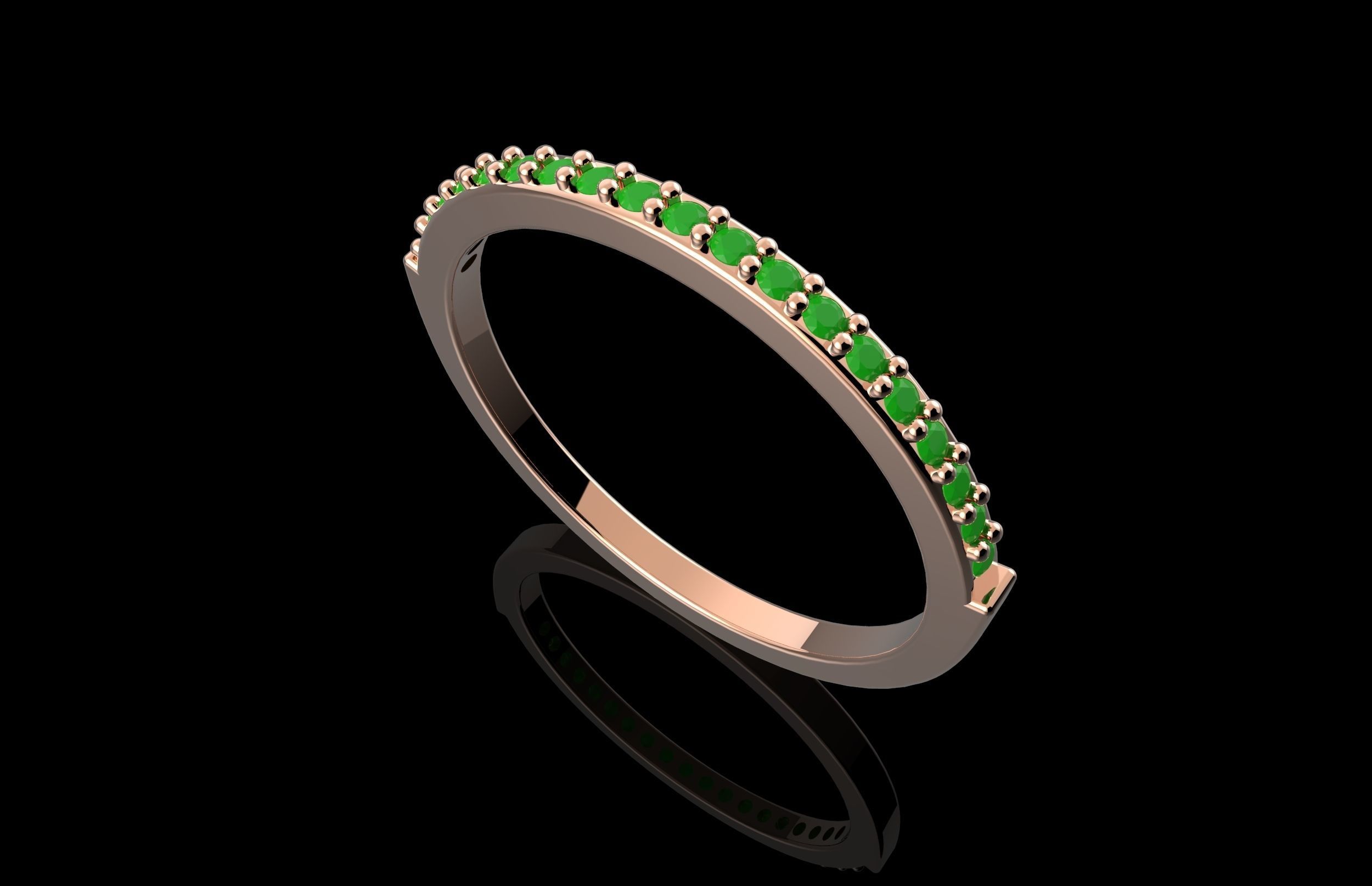 Fashion Ring With Brilliants 3D Print Model Free 3D print model_1