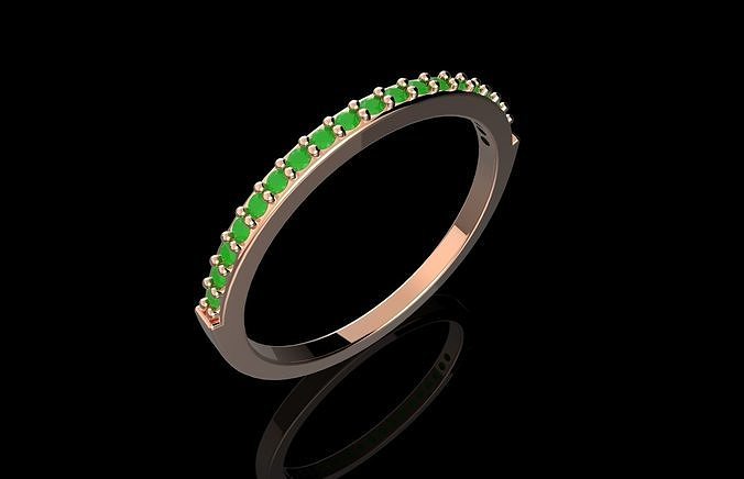 Fashion Ring With Brilliants 3D Print Model Free 3D print model