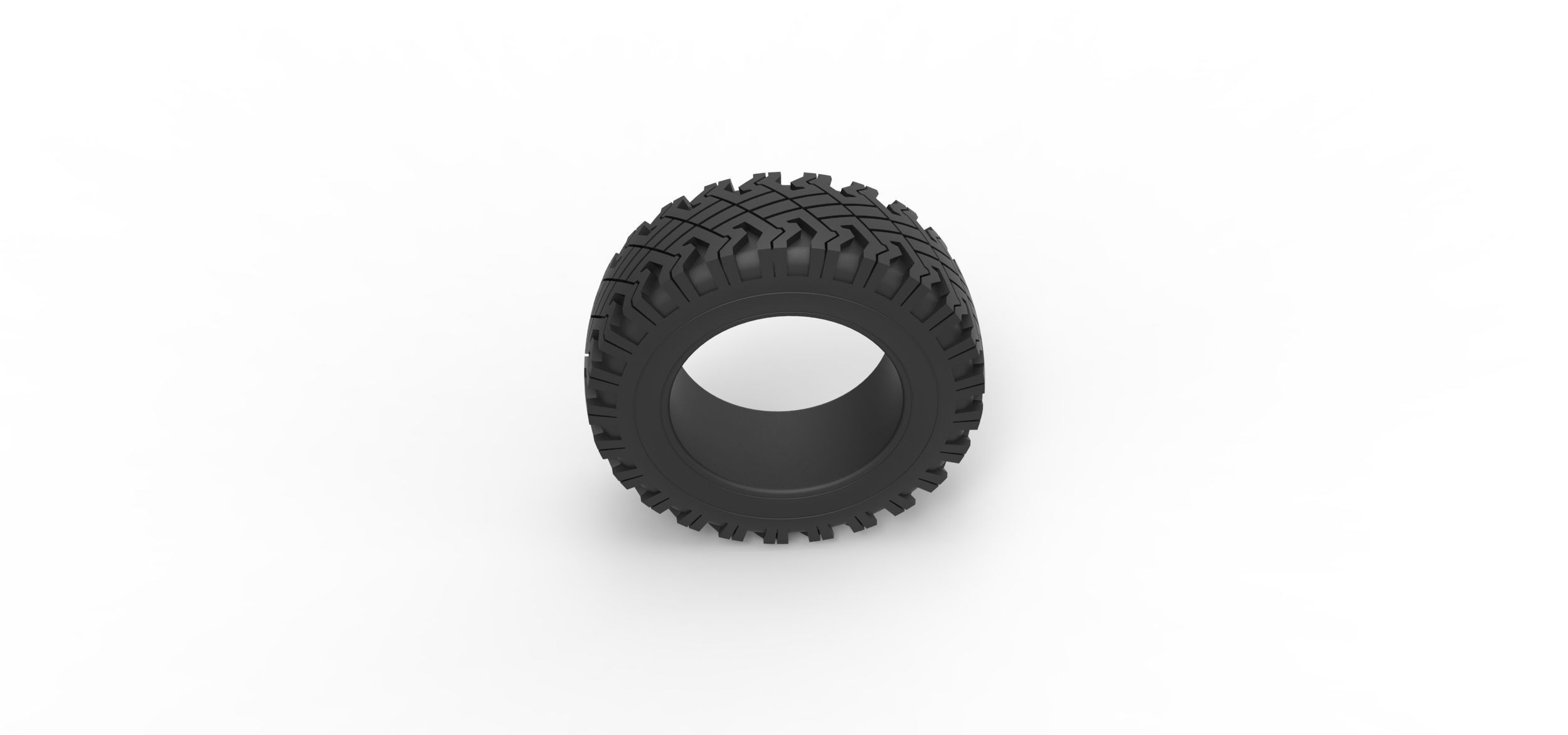 Offroad tire 116 Scale 1 to 25 3D print model_5