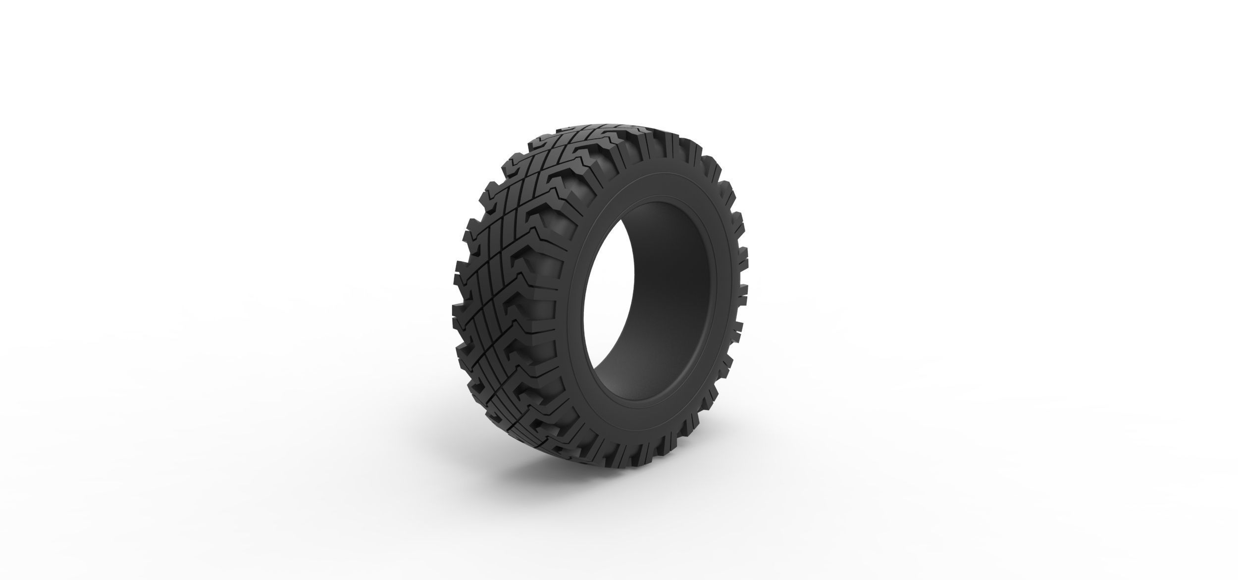 Offroad tire 116 Scale 1 to 25 3D print model_1