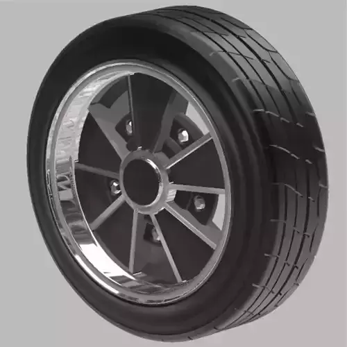 VW EMPI BRM WHEEL AND STRETCHED TIRE FOR 1 24 SCALE AUTO 3D print model