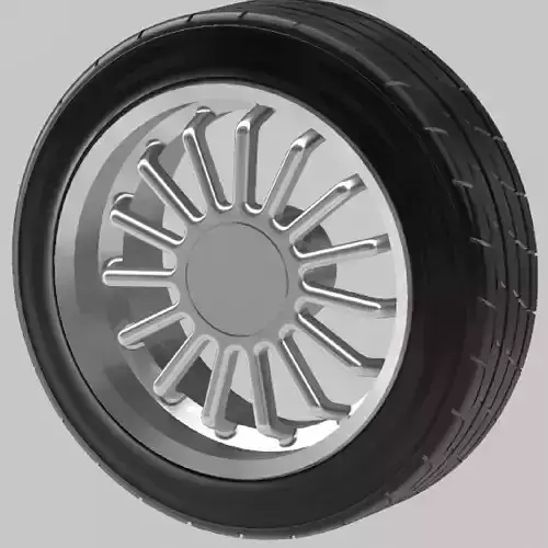 BRW 890 WHEEL AND STRETCHED TIRE FOR 1 24 SCALE AUTO 3D print model