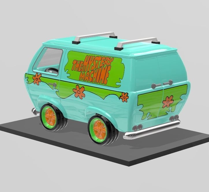 NORMAL AND RACING MYSTERY MACHINE SCALE AUTO FROM SCOOBYDOO  3D print model_14