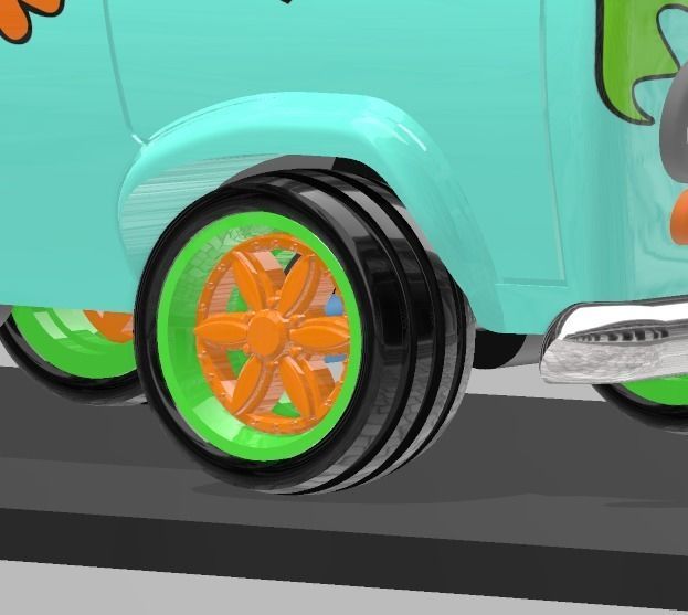 NORMAL AND RACING MYSTERY MACHINE SCALE AUTO FROM SCOOBYDOO  3D print model_15