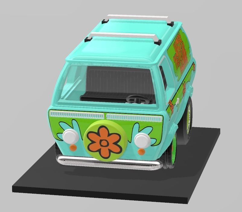 NORMAL AND RACING MYSTERY MACHINE SCALE AUTO FROM SCOOBYDOO  3D print model_9