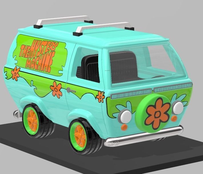 NORMAL AND RACING MYSTERY MACHINE SCALE AUTO FROM SCOOBYDOO  3D print model_6