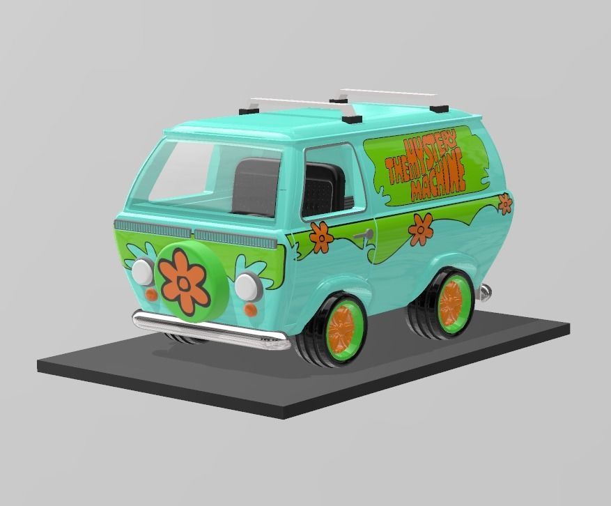 NORMAL AND RACING MYSTERY MACHINE SCALE AUTO FROM SCOOBYDOO  3D print model_1