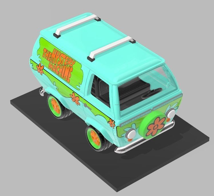 NORMAL AND RACING MYSTERY MACHINE SCALE AUTO FROM SCOOBYDOO  3D print model_13