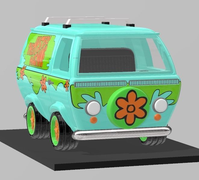 NORMAL AND RACING MYSTERY MACHINE SCALE AUTO FROM SCOOBYDOO  3D print model_8
