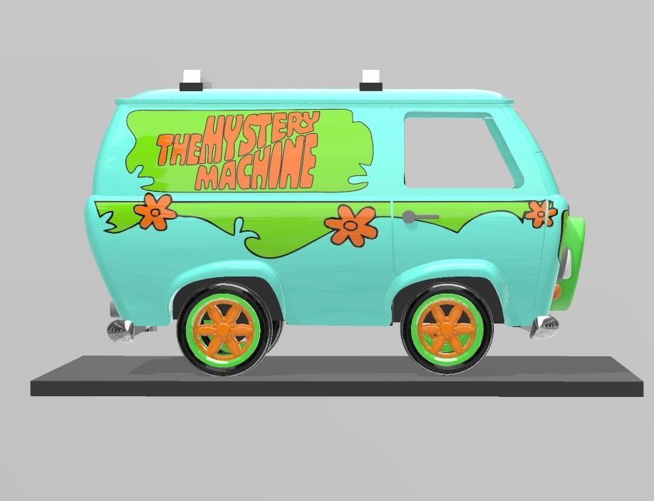 NORMAL AND RACING MYSTERY MACHINE SCALE AUTO FROM SCOOBYDOO  3D print model_12