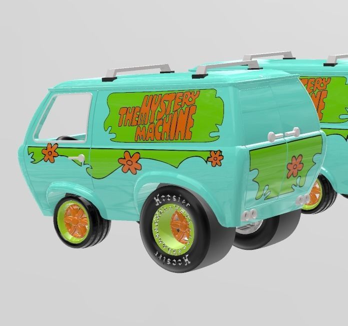 NORMAL AND RACING MYSTERY MACHINE SCALE AUTO FROM SCOOBYDOO  3D print model_7