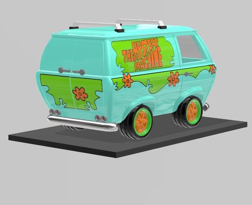 NORMAL AND RACING MYSTERY MACHINE SCALE AUTO FROM SCOOBYDOO  3D print model_4