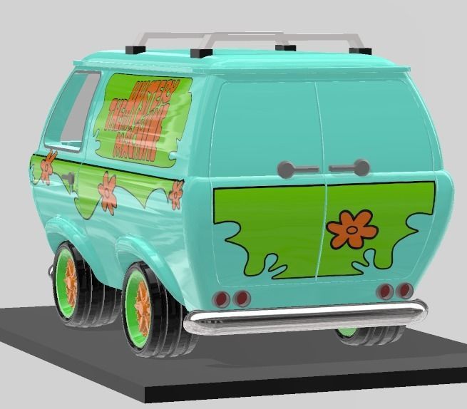 NORMAL AND RACING MYSTERY MACHINE SCALE AUTO FROM SCOOBYDOO  3D print model_10