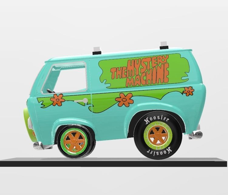 NORMAL AND RACING MYSTERY MACHINE SCALE AUTO FROM SCOOBYDOO  3D print model_5